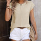 Mandy Rolled Cap Sleeve Round Neck Sweater Vest