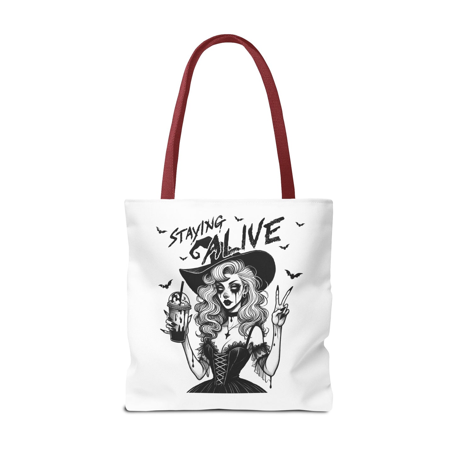 Witchy Staying Alive with Coffee Tote Bag