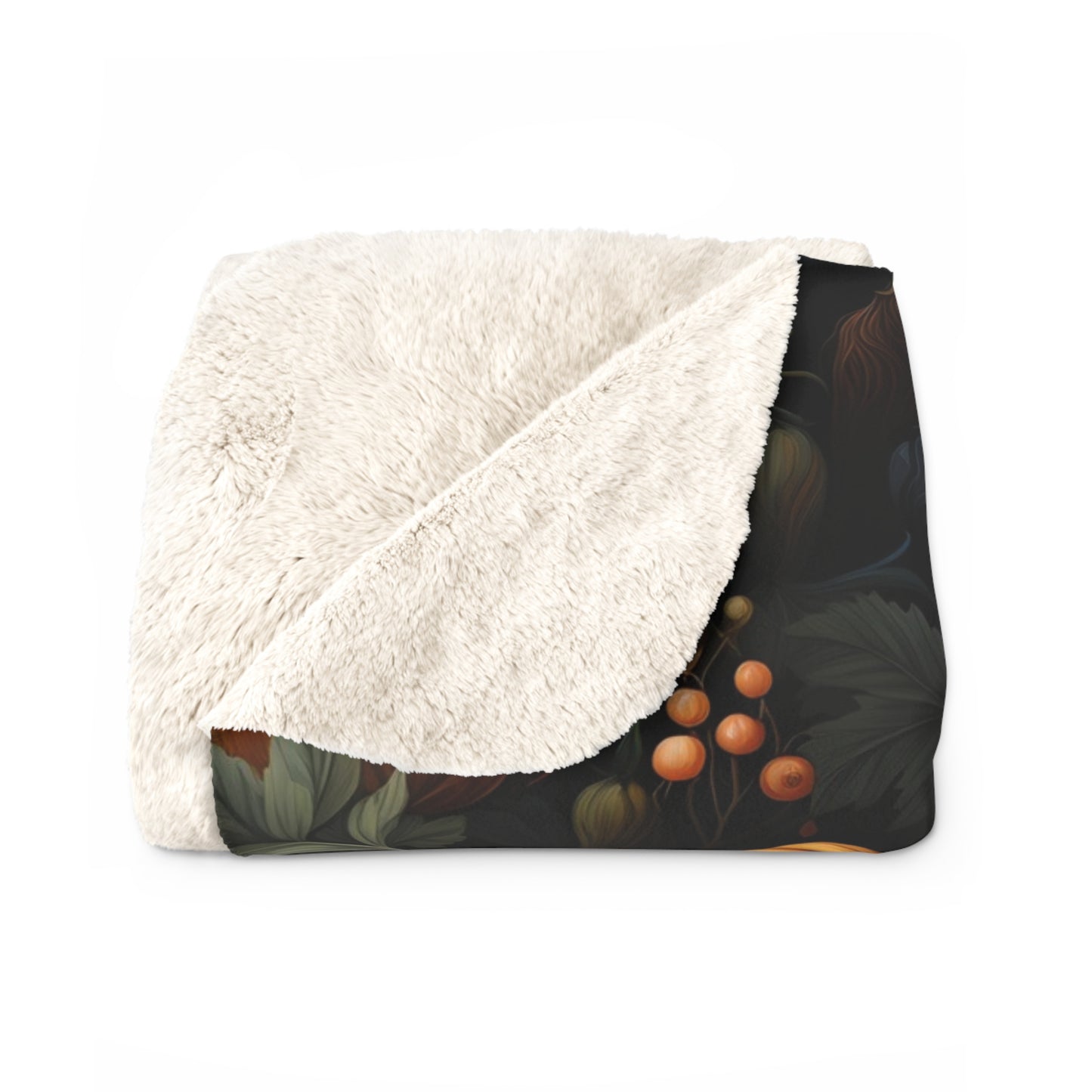 Moody Pumpkins Sherpa Blanket