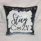 ' Stay Cozy ' Reversible Sequin Pillowcase