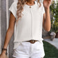 Mandy Rolled Cap Sleeve Round Neck Sweater Vest