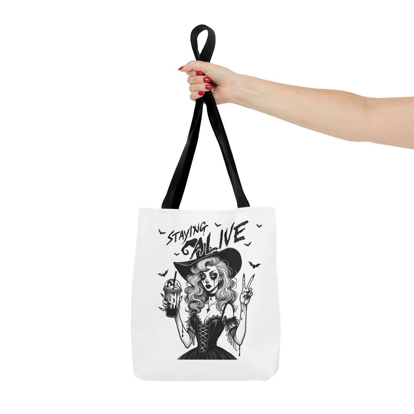 Witchy Staying Alive with Coffee Tote Bag