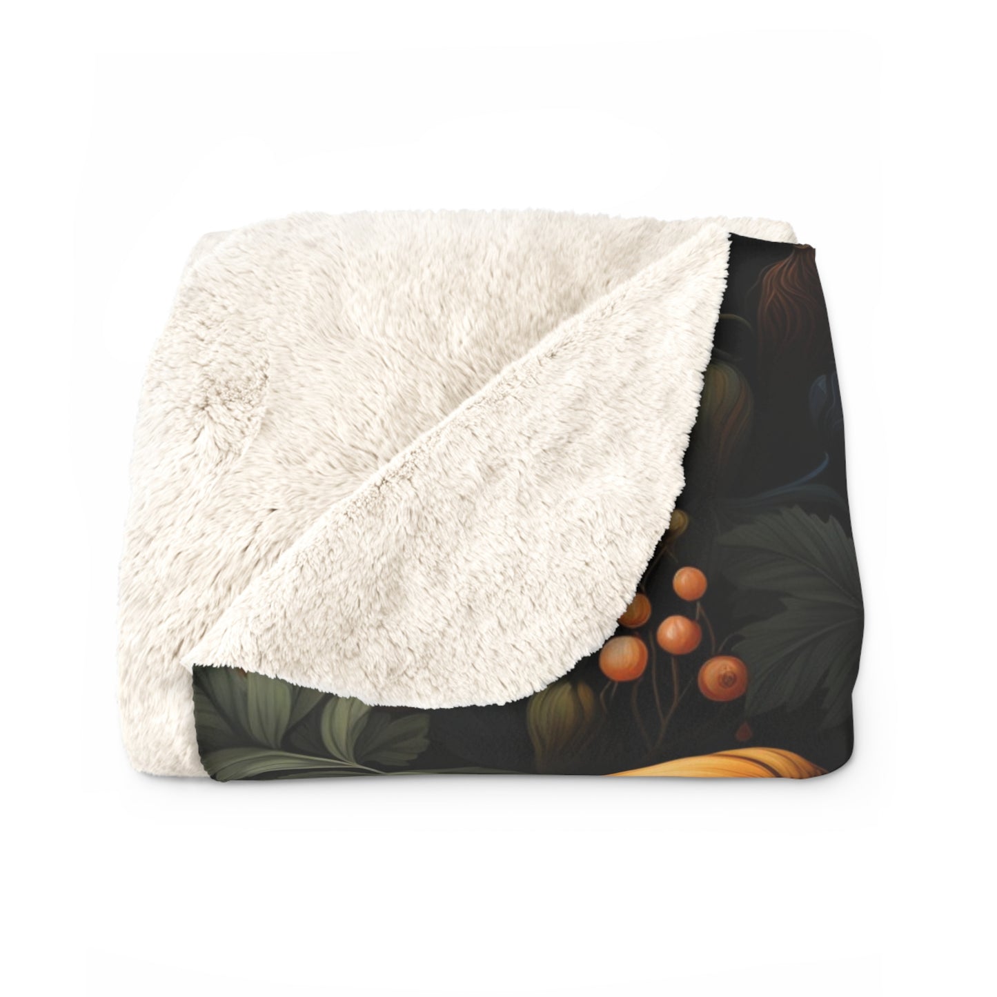 Moody Pumpkins Sherpa Blanket