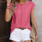 Mandy Rolled Cap Sleeve Round Neck Sweater Vest