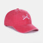 Zenana Bow Embroidered Washed Cotton Caps