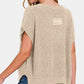 Zenana Short Sleeve Side Slit Sweater