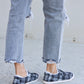 Forever Link Plaid Plush Flat Sneakers