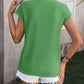 Mandy Rolled Cap Sleeve Round Neck Sweater Vest